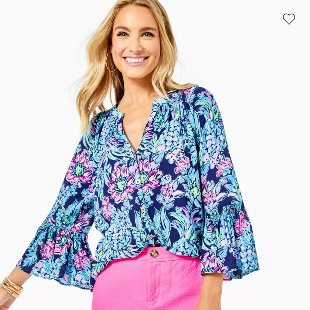 Lilly Pulitzer Dakota Top in Pineapple Paradise